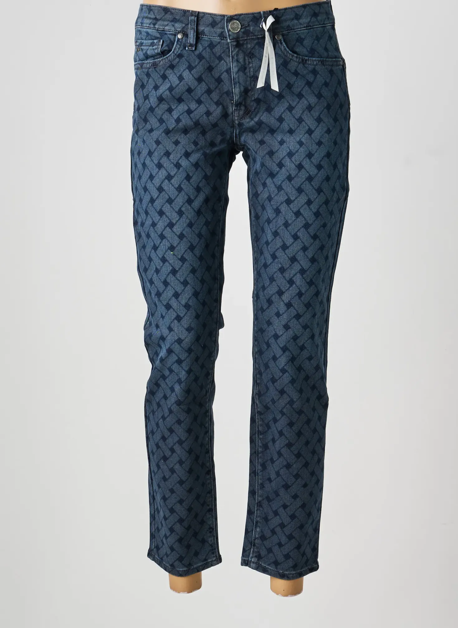 Jeans Coupe Slim Raffaello Rossi Bleu Taille Normale