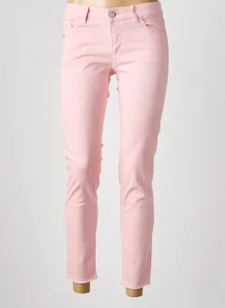 Jeans Coupe Slim Raffaello Rossi Rose Taille Normale