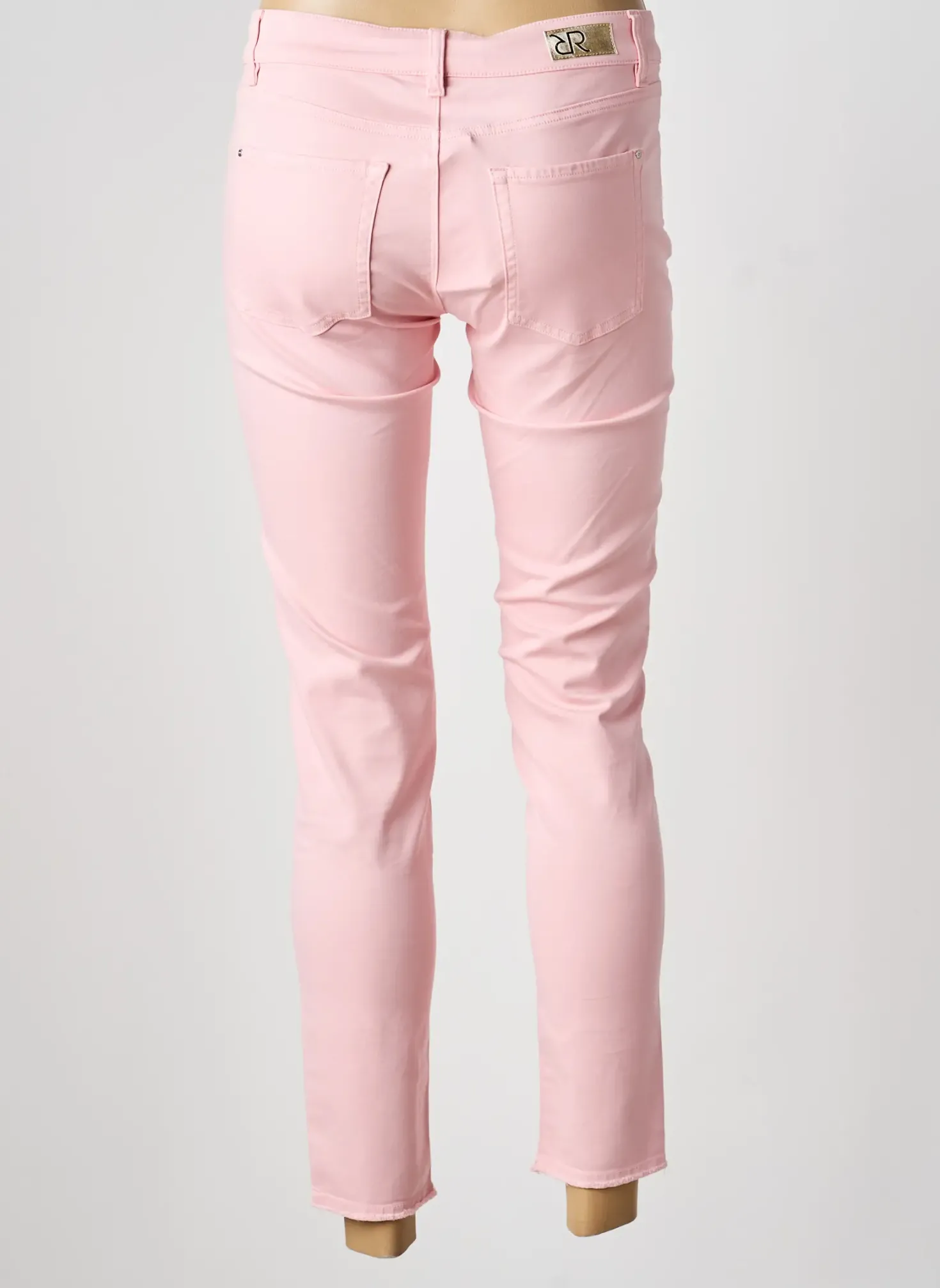 Jeans Coupe Slim Raffaello Rossi Rose Taille Normale