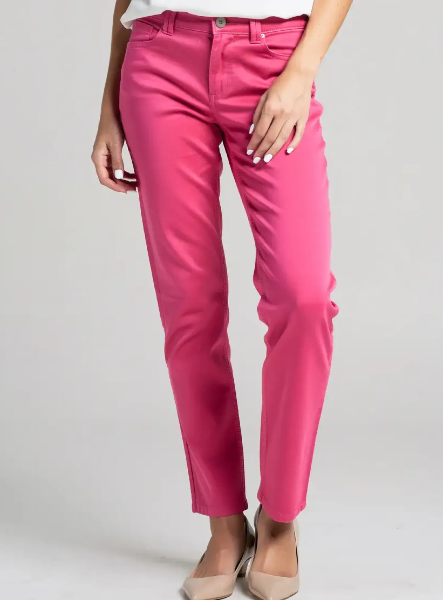 Jeans Coupe Slim Stark Rose Fonce Taille Normale
