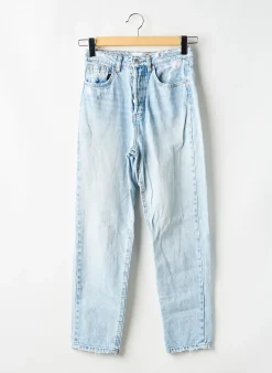 Jeans Coupe Slim Stradivarius Bleu Taille Normale
