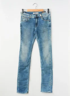 Jeans Coupe Slim Teddy Smith Bleu Taille Ajustable