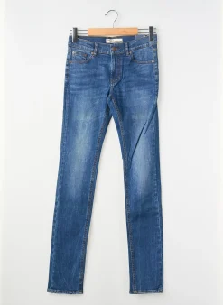 Jeans Coupe Slim Teddy Smith Bleu Taille Ajustable