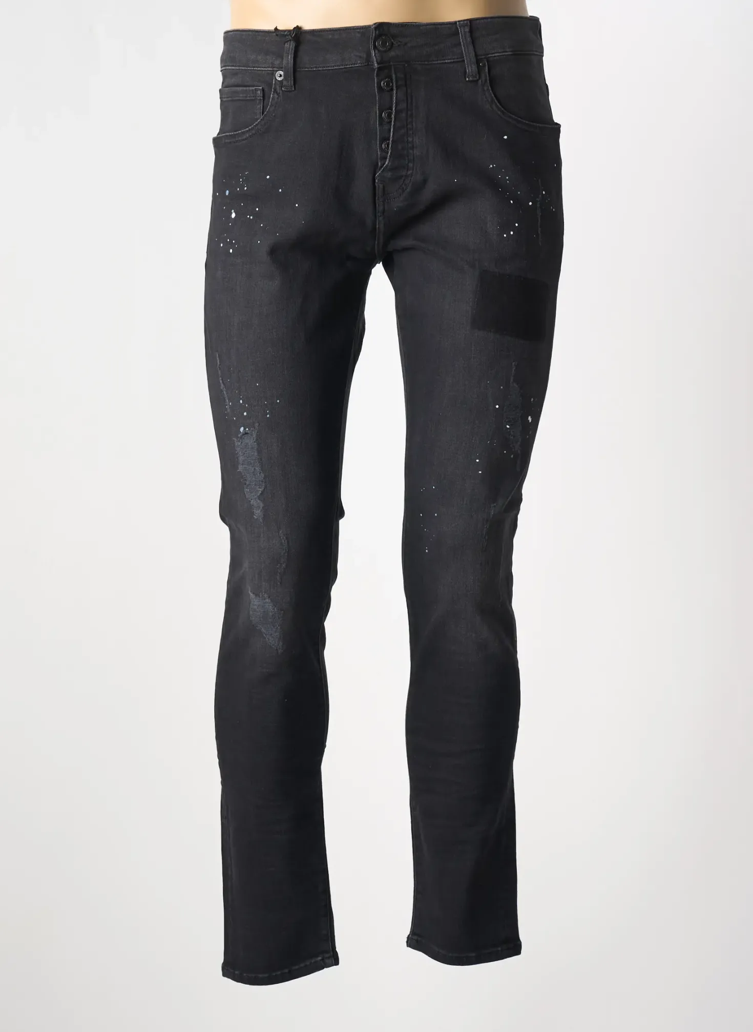 Jeans Coupe Slim Teddy Smith Noir Taille Normale