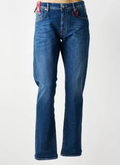 Jeans Coupe Slim Tramarossa Bleu Taille Normale