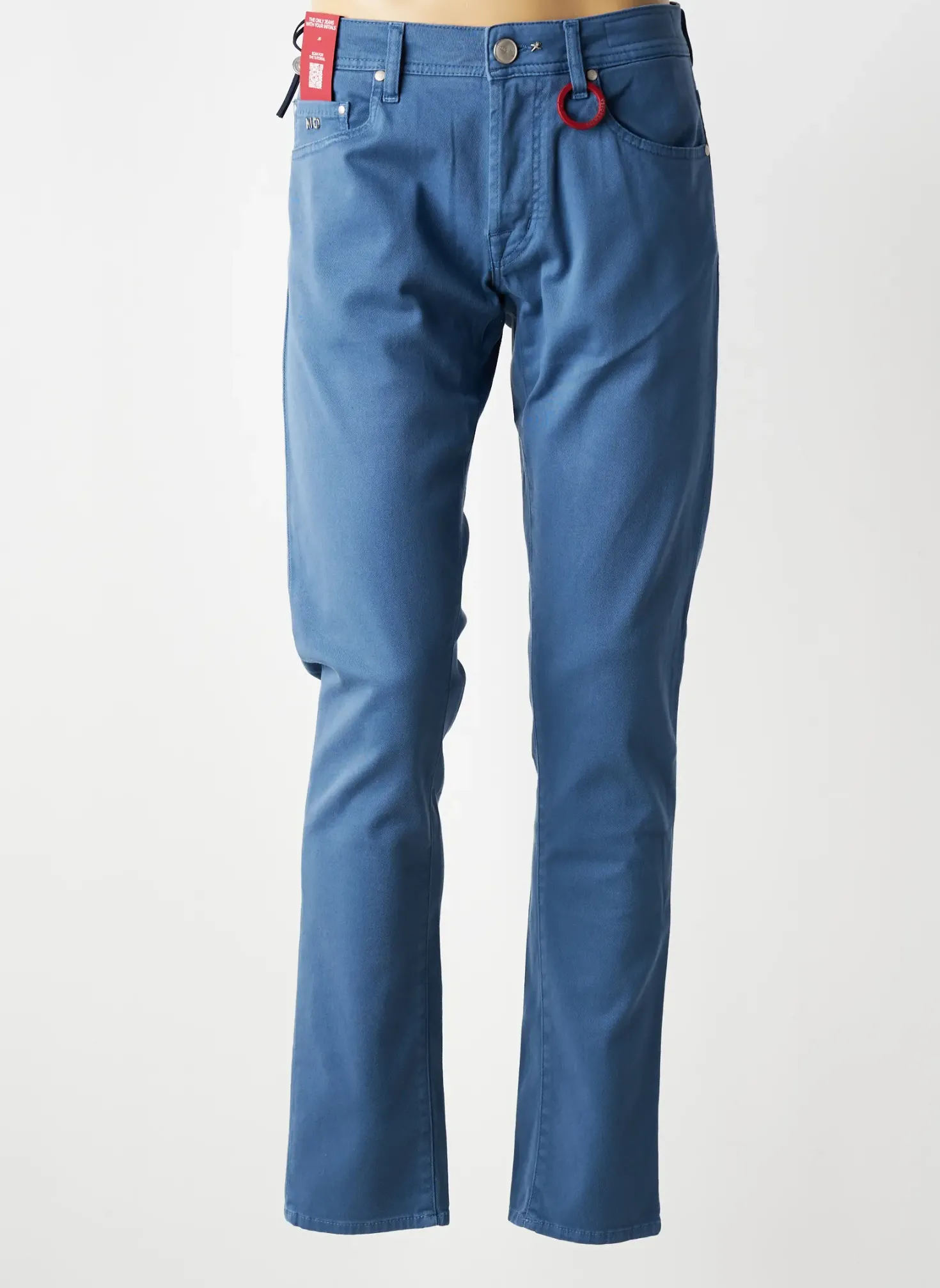 Jeans Coupe Slim Tramarossa Bleu Taille Normale