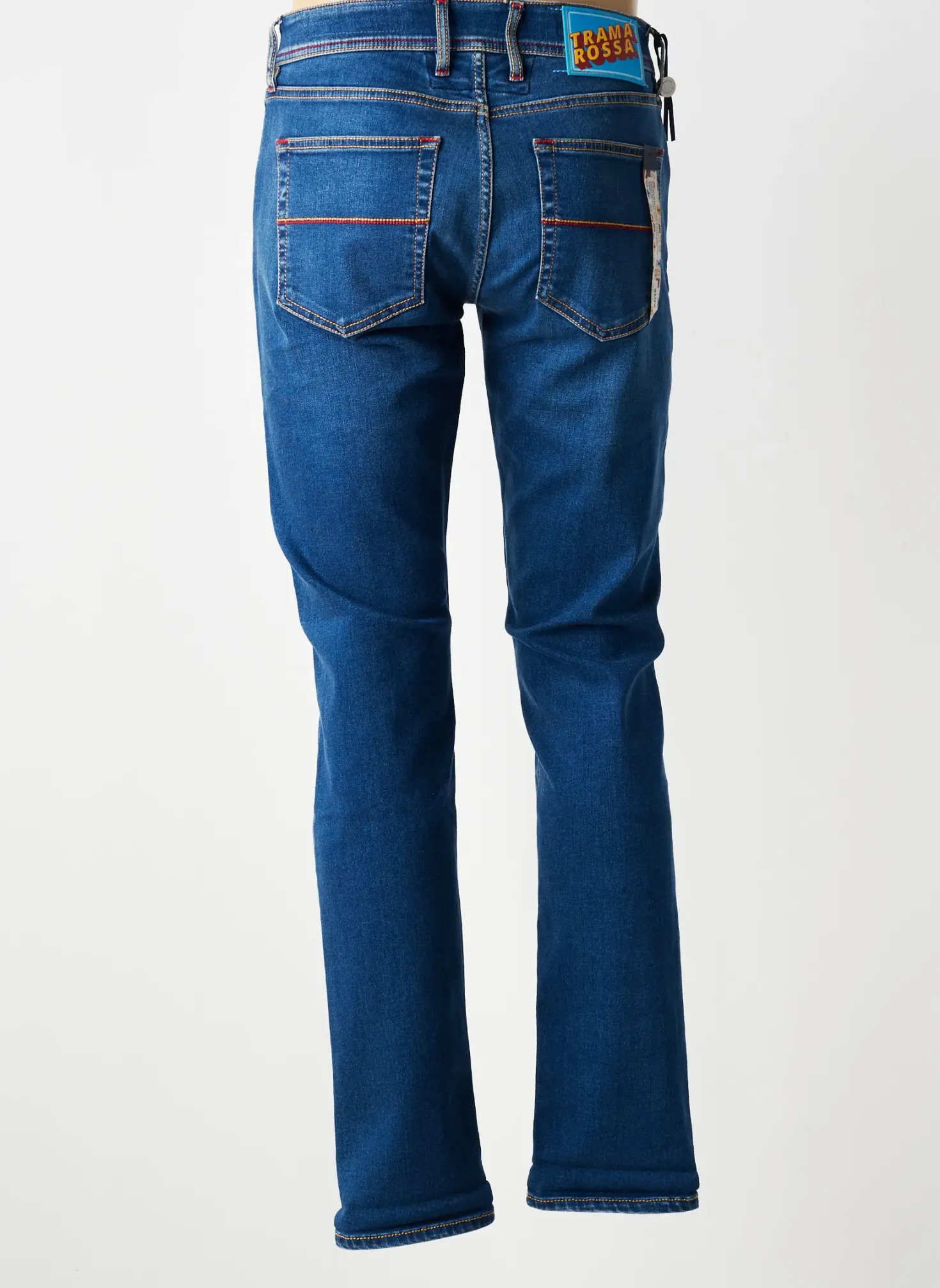 Jeans Coupe Slim Tramarossa Bleu Taille Normale