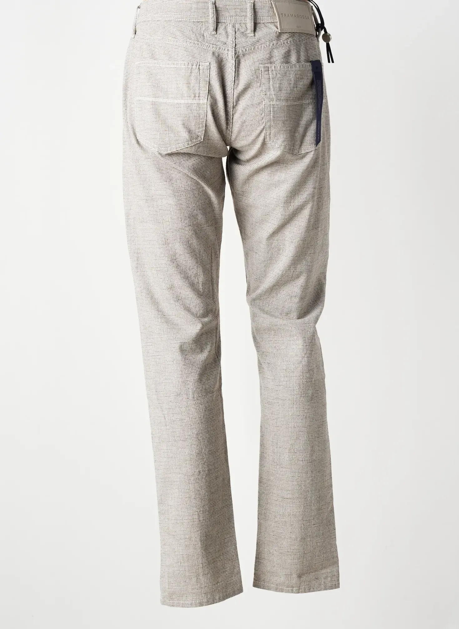 Jeans Coupe Slim Tramarossa Beige Taille Normale