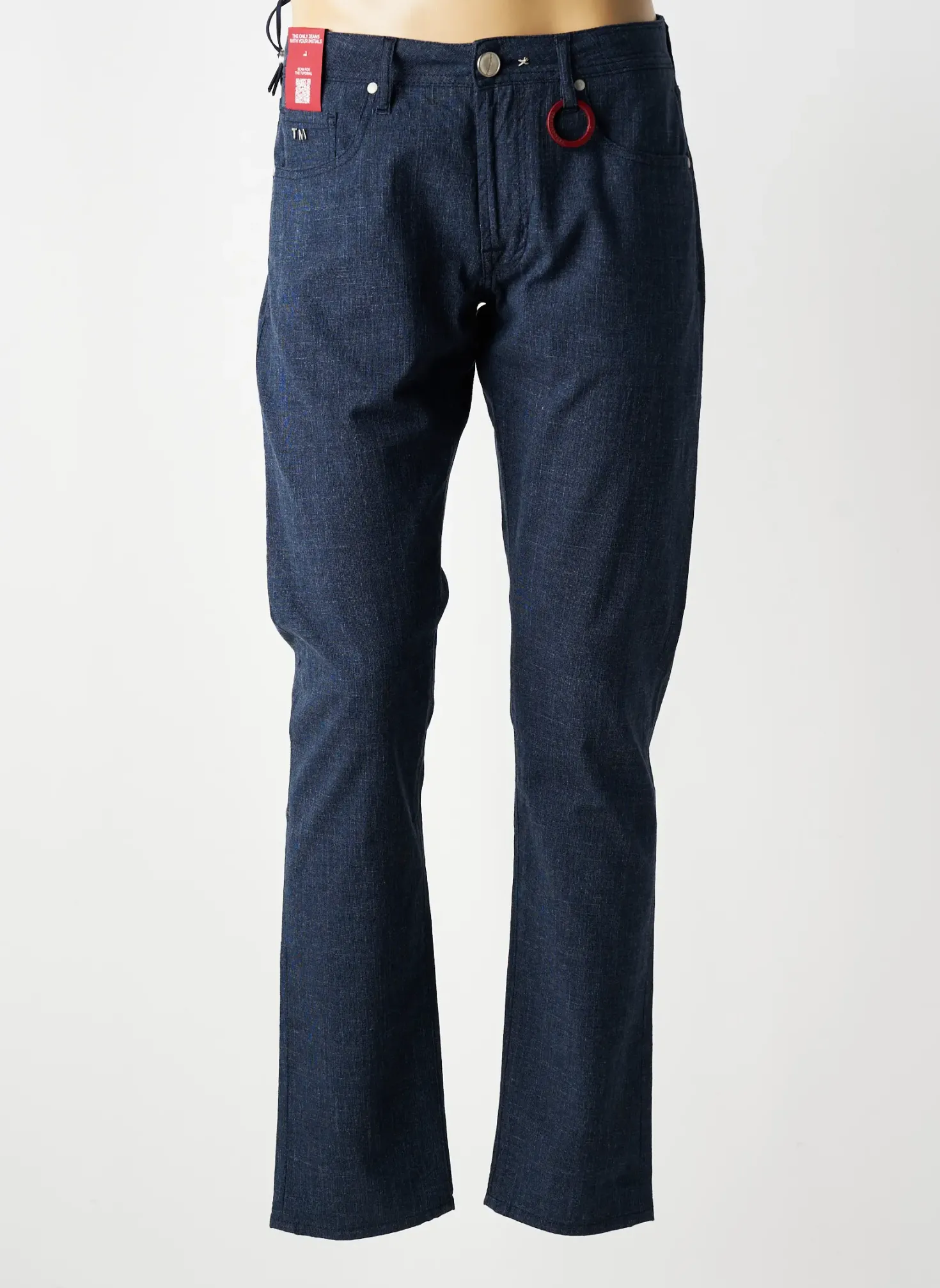 Jeans Coupe Slim Tramarossa Bleu Taille Normale