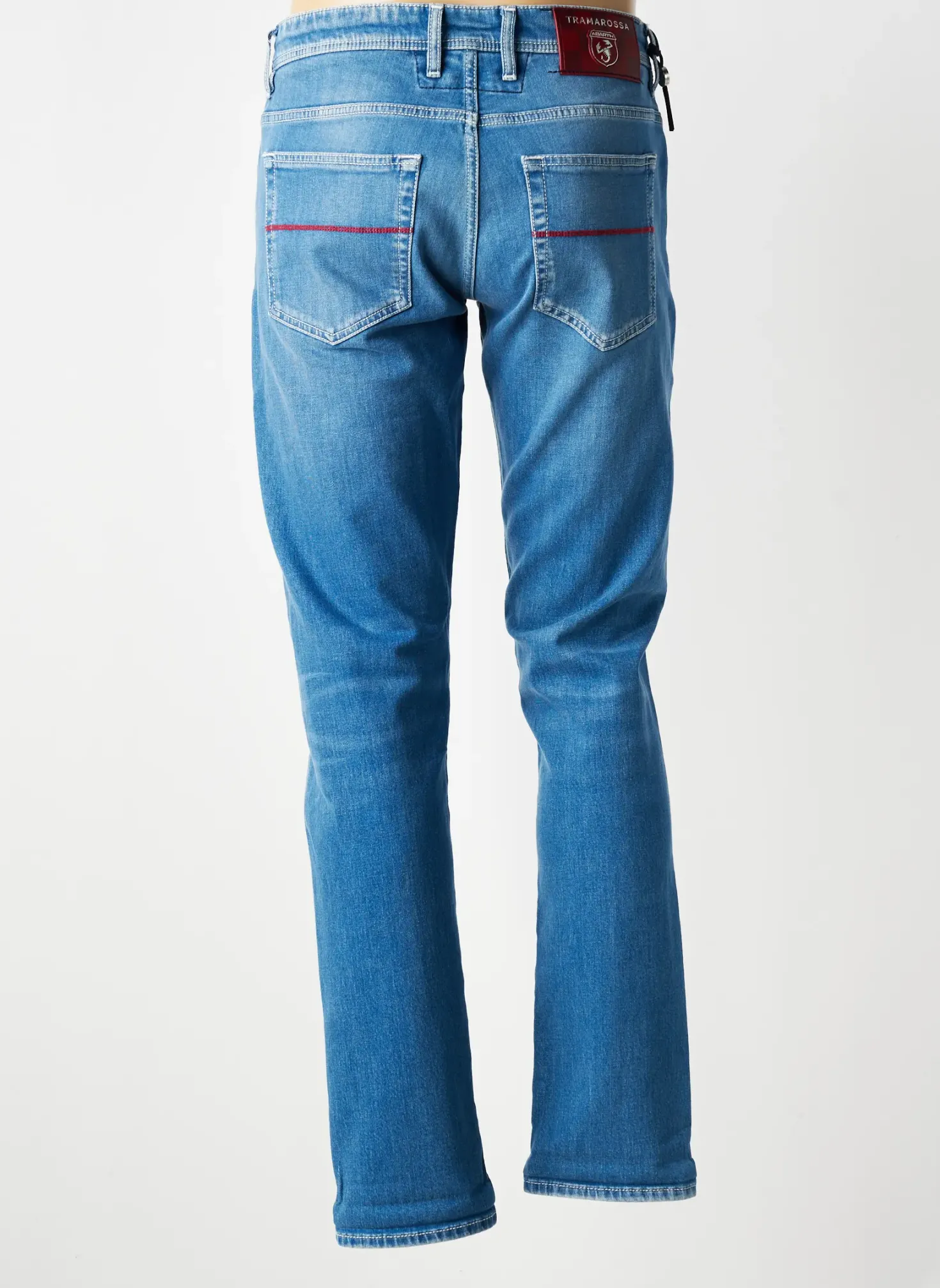 Jeans Coupe Slim Tramarossa Bleu Taille Normale