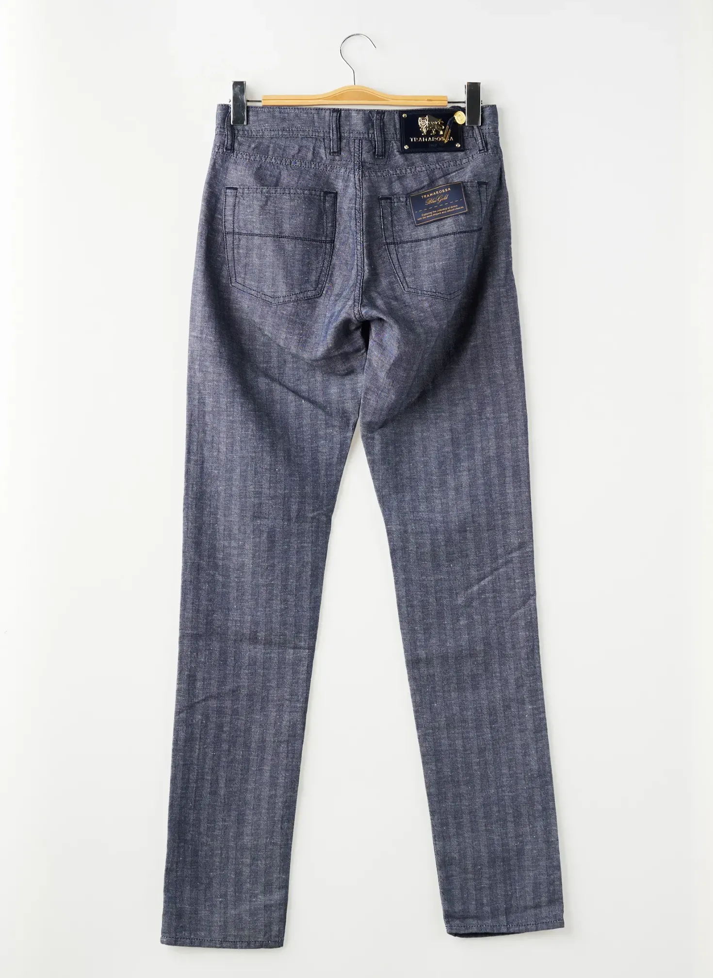 Jeans Coupe Slim Tramarossa Bleu Taille Normale