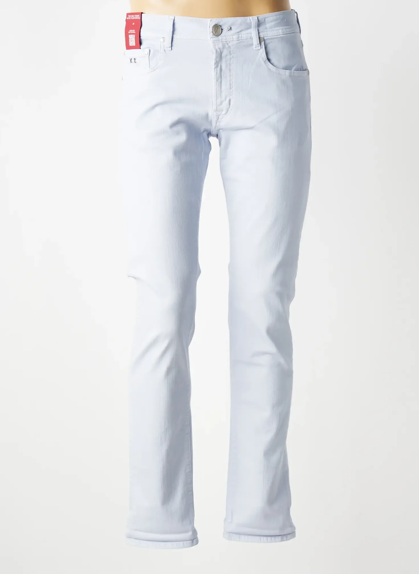 Jeans Coupe Slim Tramarossa Violet Taille Normale