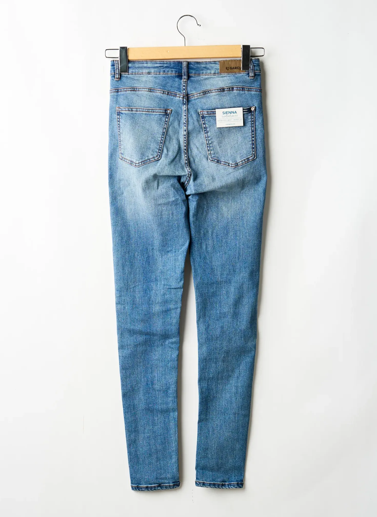 Jeans Skinny Garcia Bleu Taille Ajustable