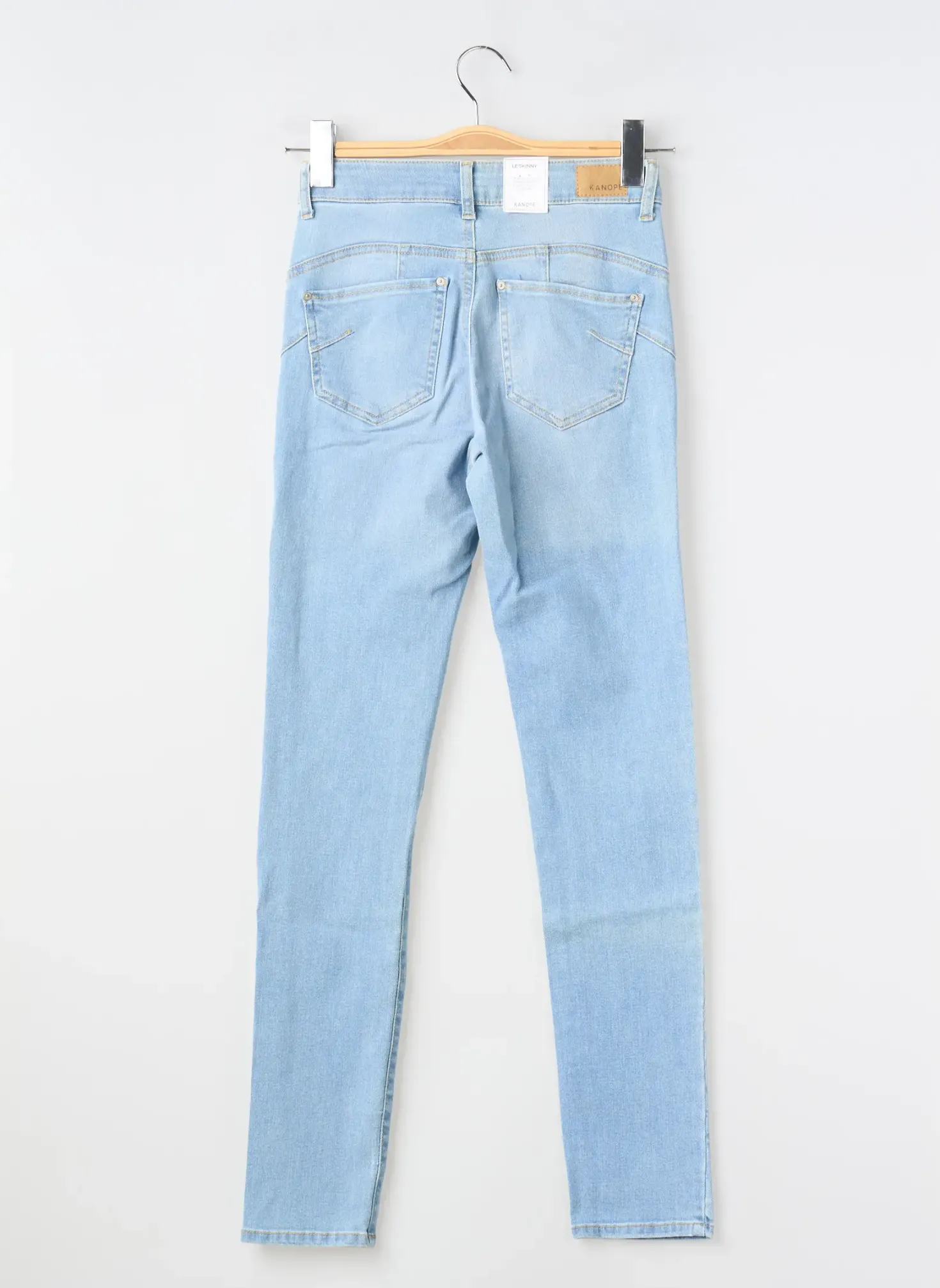 Jeans Skinny Kanope Bleu Taille Haute