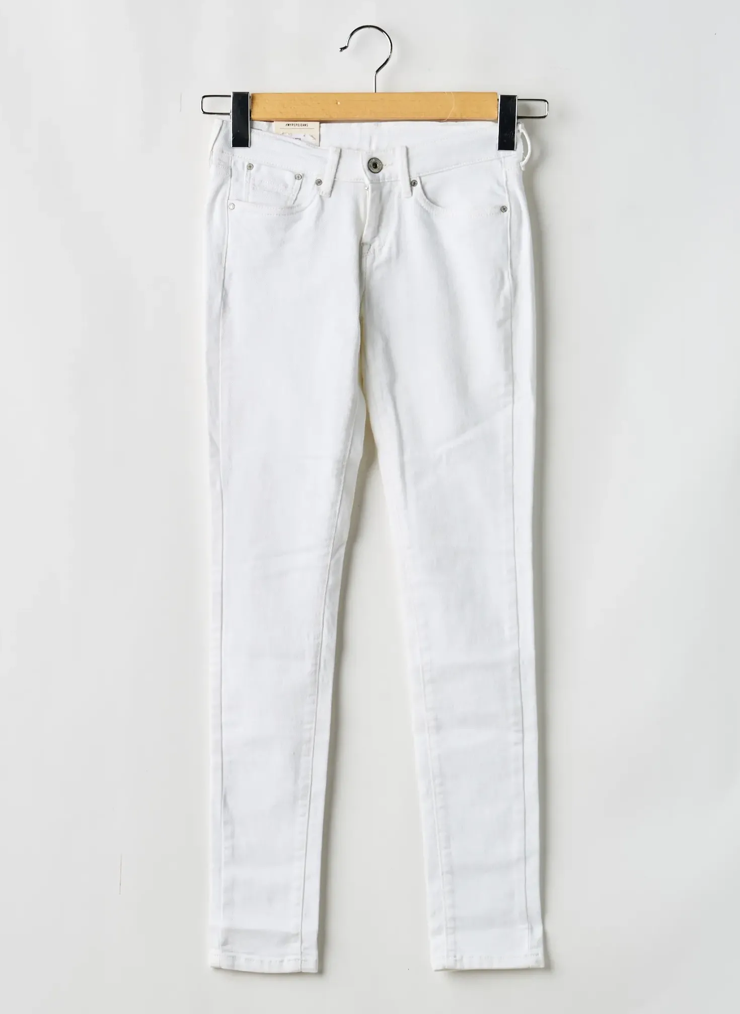Jeans Skinny Pepe Jeans Blanc Taille Ajustable