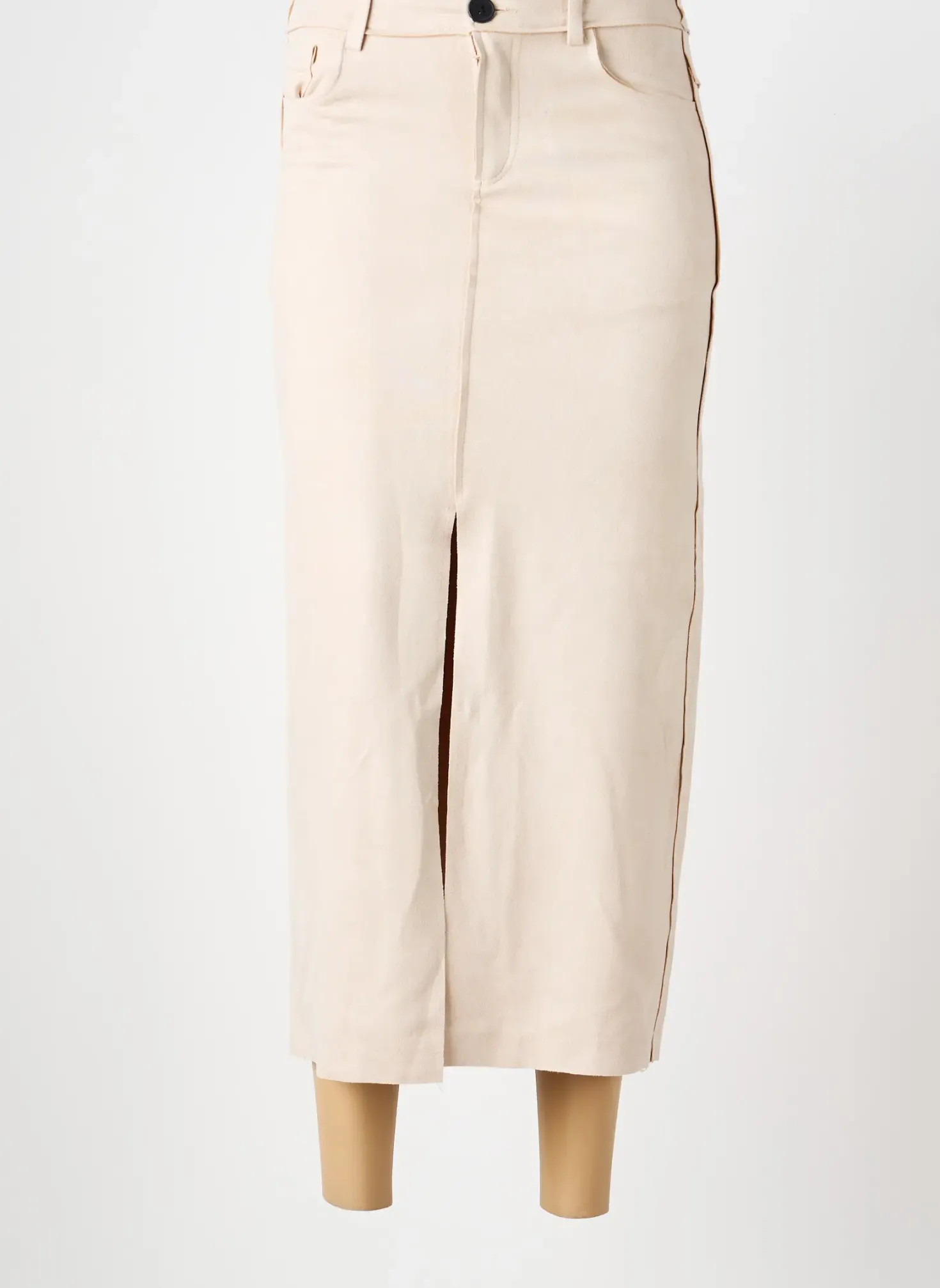 Jupe Longue Hf Moda Beige