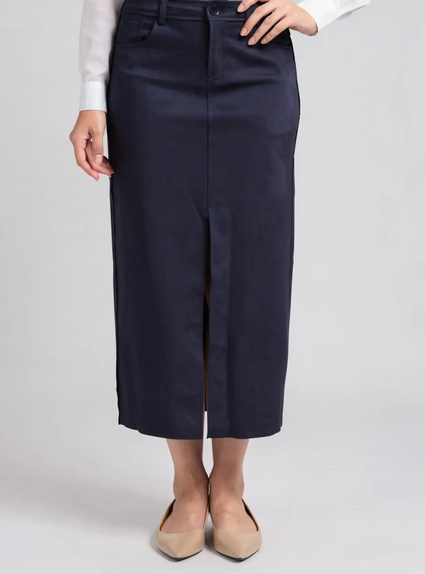 Jupe Longue Hf Moda Bleu