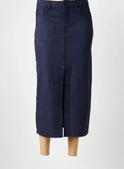 Jupe Longue Hf Moda Bleu
