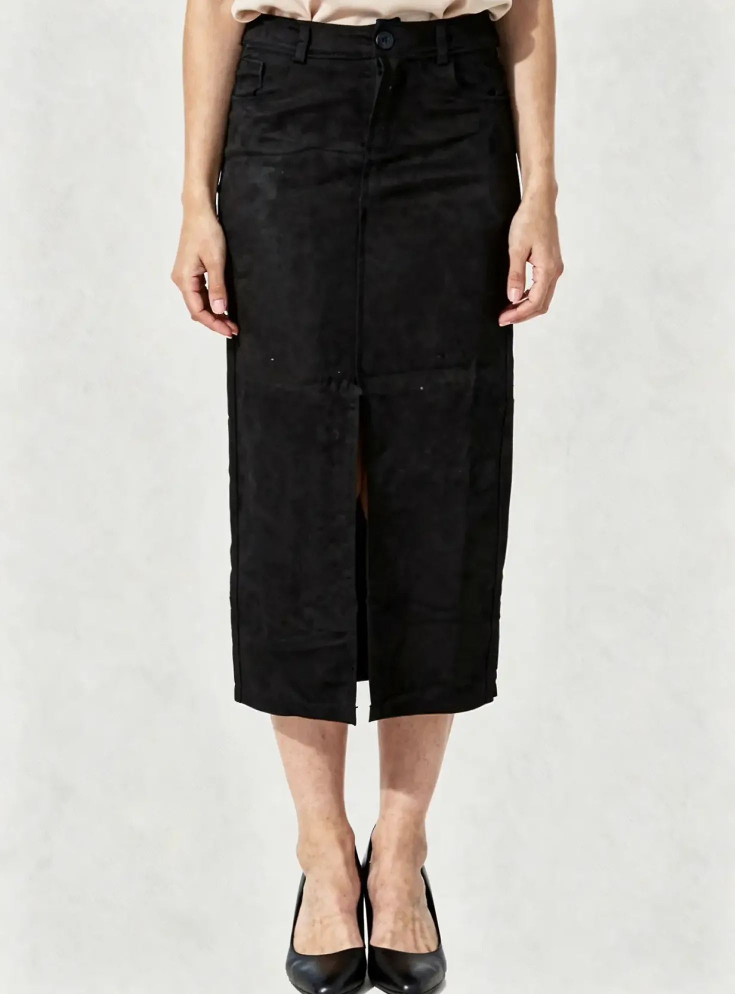 Jupe Longue Hf Moda Noir