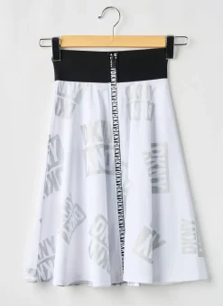 Jupe Mi-longue Dkny Blanc