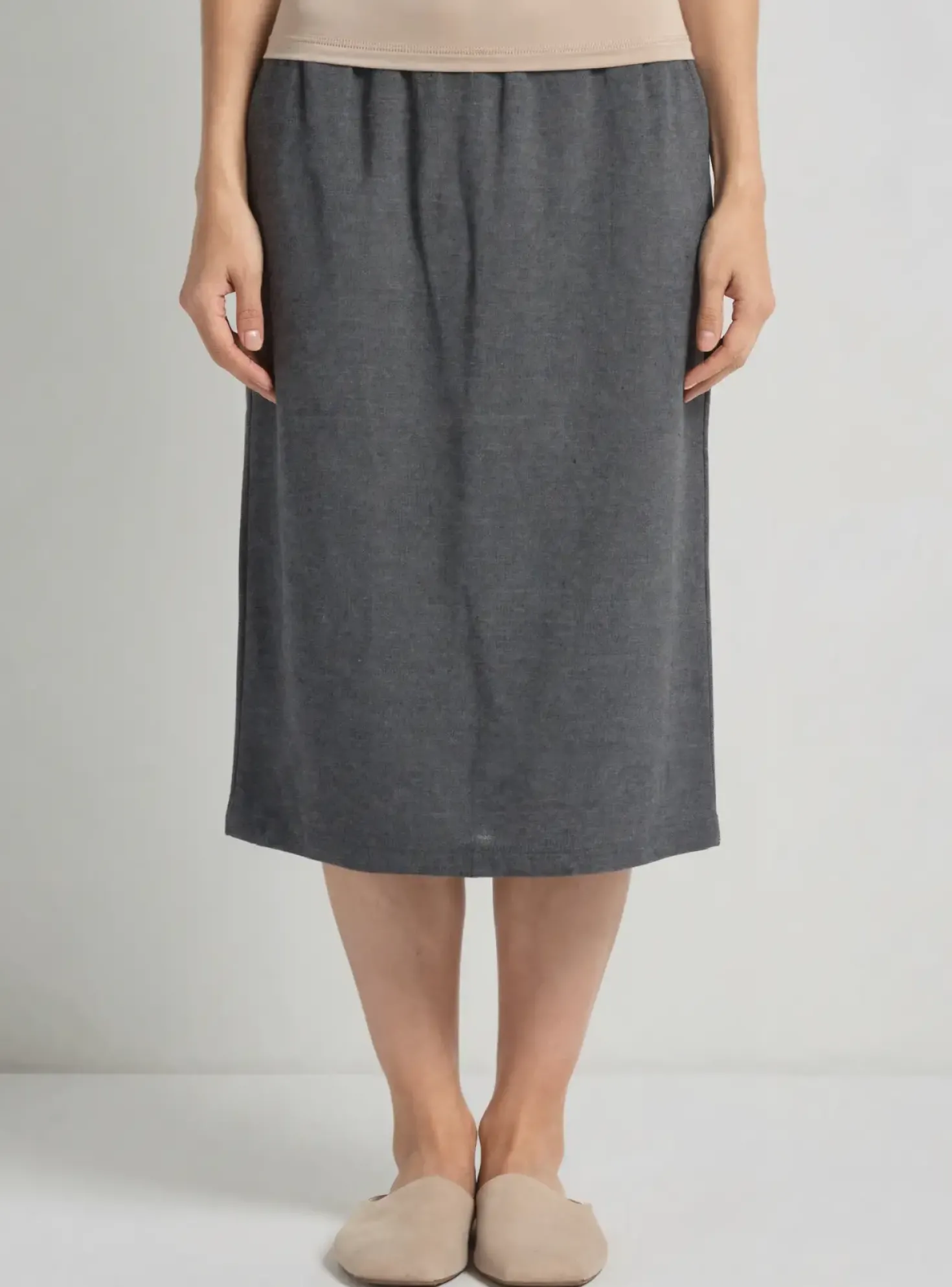 Jupe Mi-longue Griffon Gris