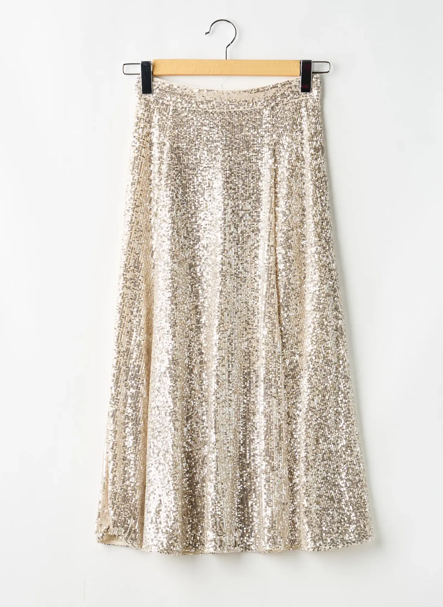 Jupe Mi-longue H&m Beige