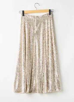 Jupe Mi-longue H&m Beige