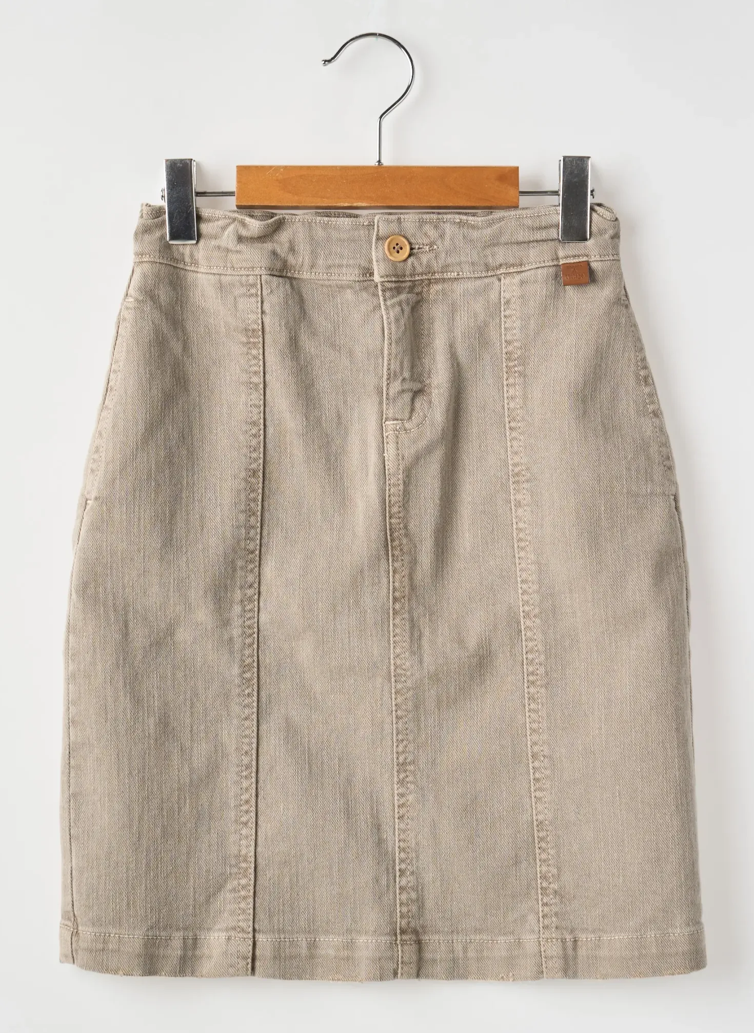 Jupe Mi-longue Tocoto Vintage Beige