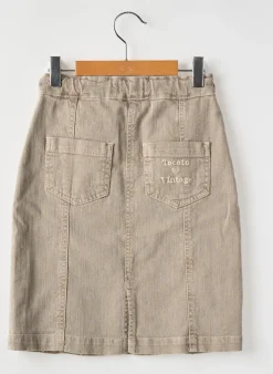 Jupe Mi-longue Tocoto Vintage Beige