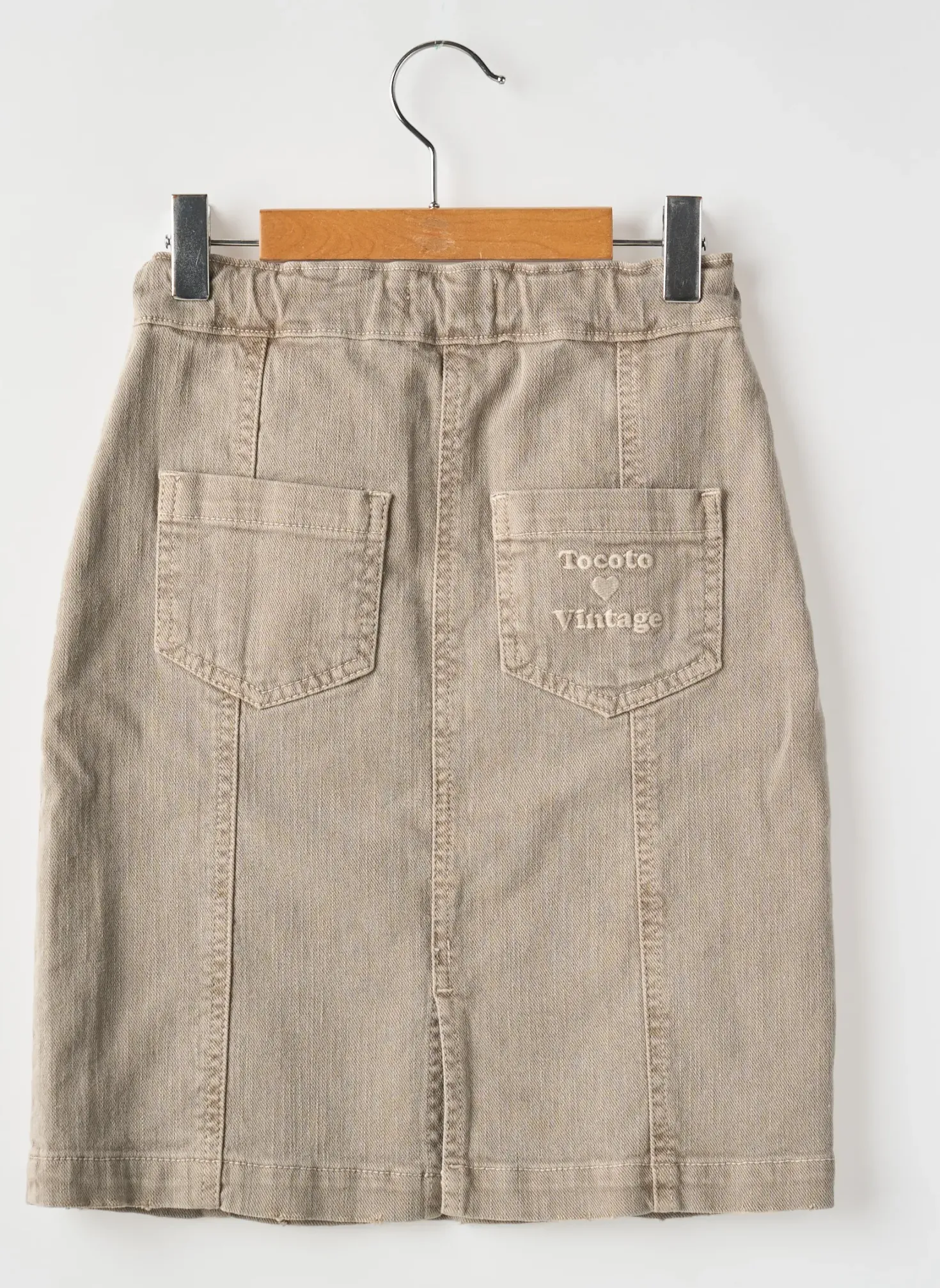 Jupe Mi-longue Tocoto Vintage Beige