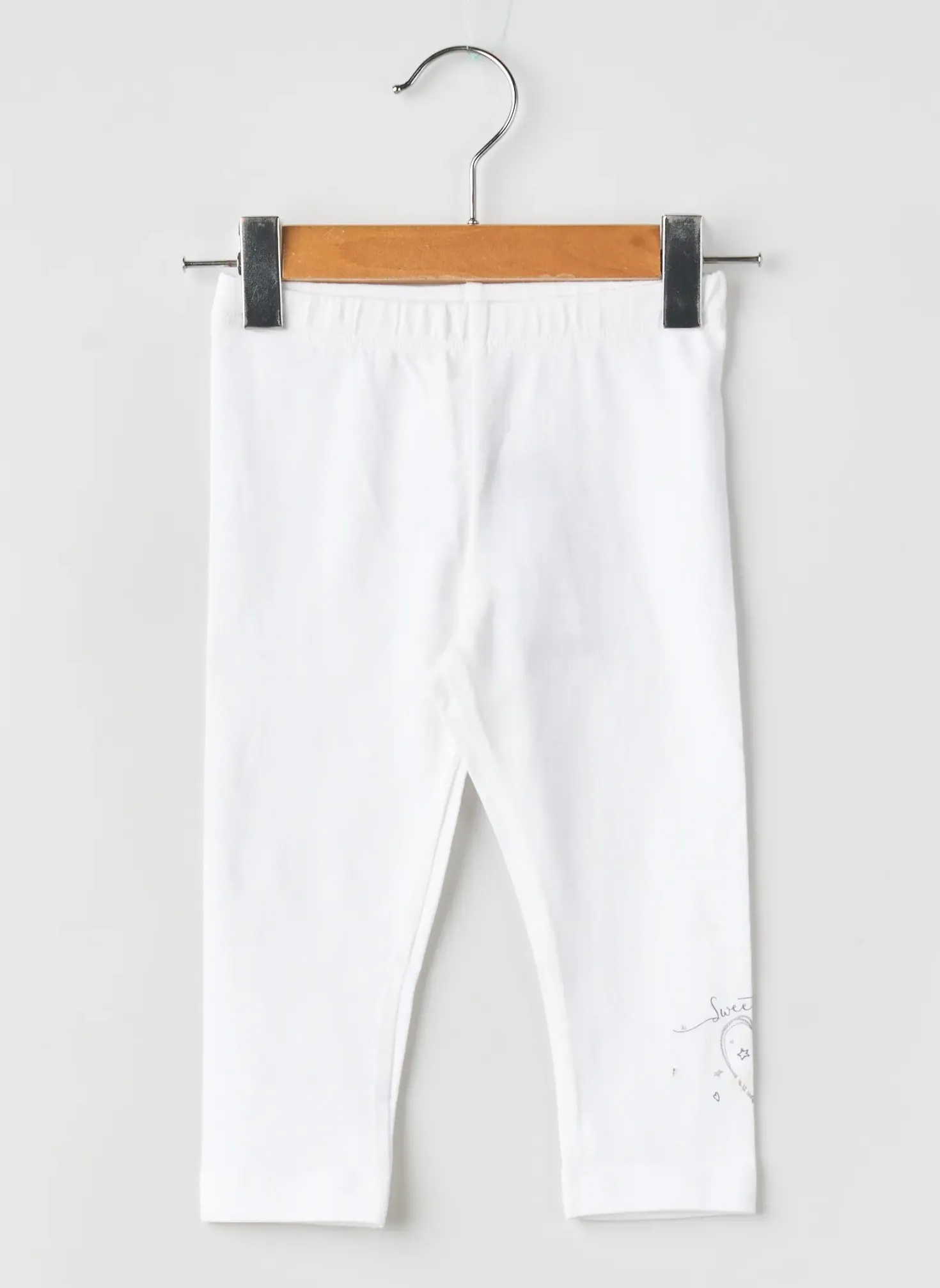 Legging 3 Pommes Blanc Taille Élastique