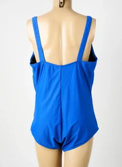Maillot De Bain 1 Pièce Damart Bleu Haut Soutien-gorge Moulé
