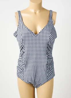 Maillot De Bain 1 Pièce Damart Noir Haut Triangles