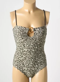 Maillot De Bain 1 Pièce Les Tropeziennes Par M.belarbi Vert Haut Soutien-gorge Avec Mousse De Rembourrage Amovible