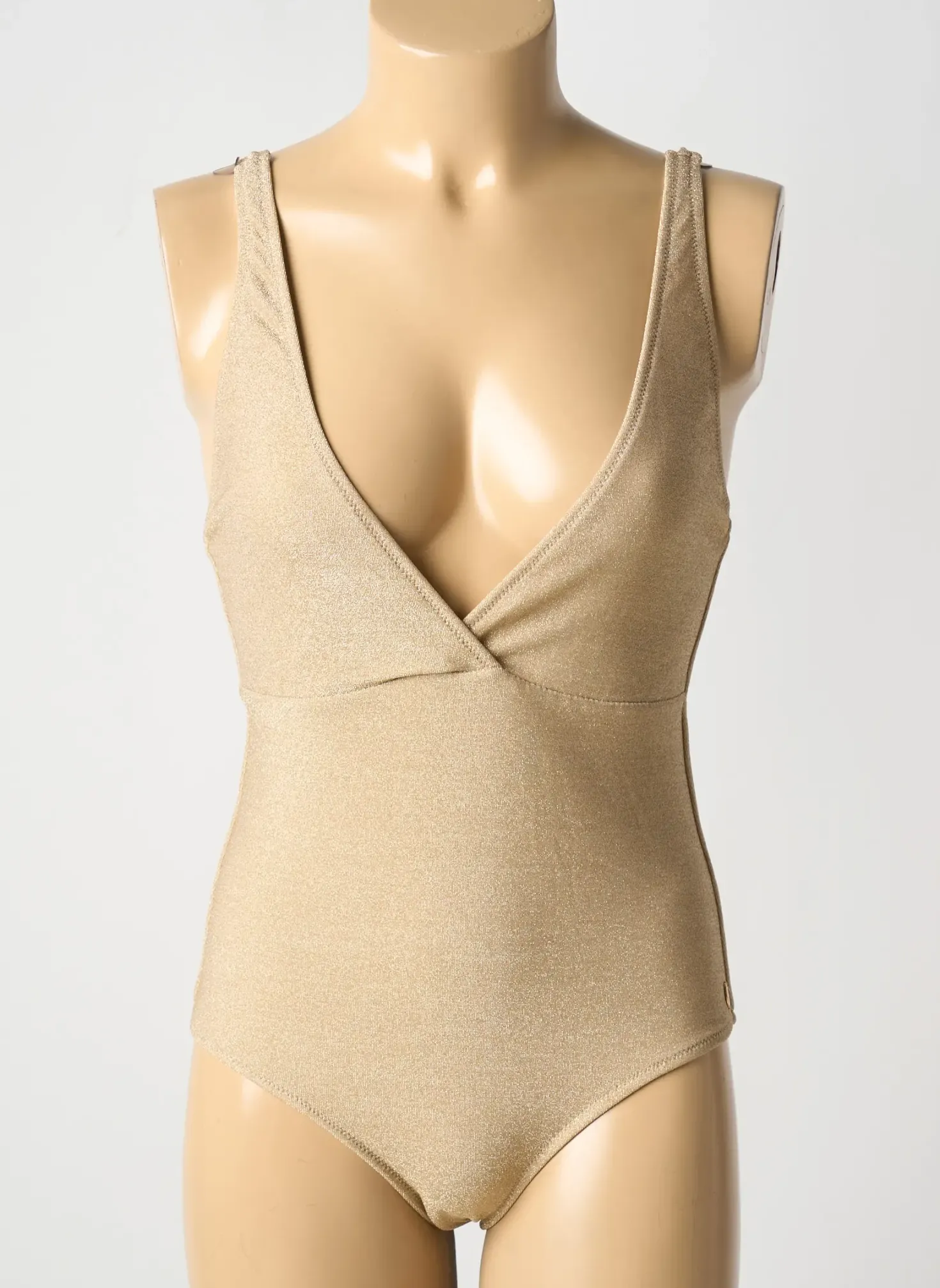 Maillot De Bain 1 Pièce Les Tropeziennes Par M.belarbi Or Haut Triangles
