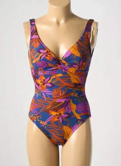 Maillot De Bain 1 Pièce Livia Violet Haut Soutien-gorge Emboitant