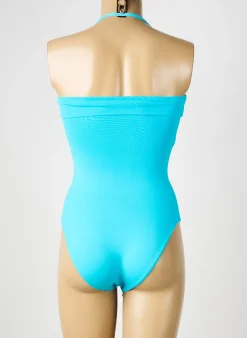 Maillot De Bain 1 Pièce Reglisse Bleu Haut Soutien-gorge Avec Mousse De Rembourrage Amovible