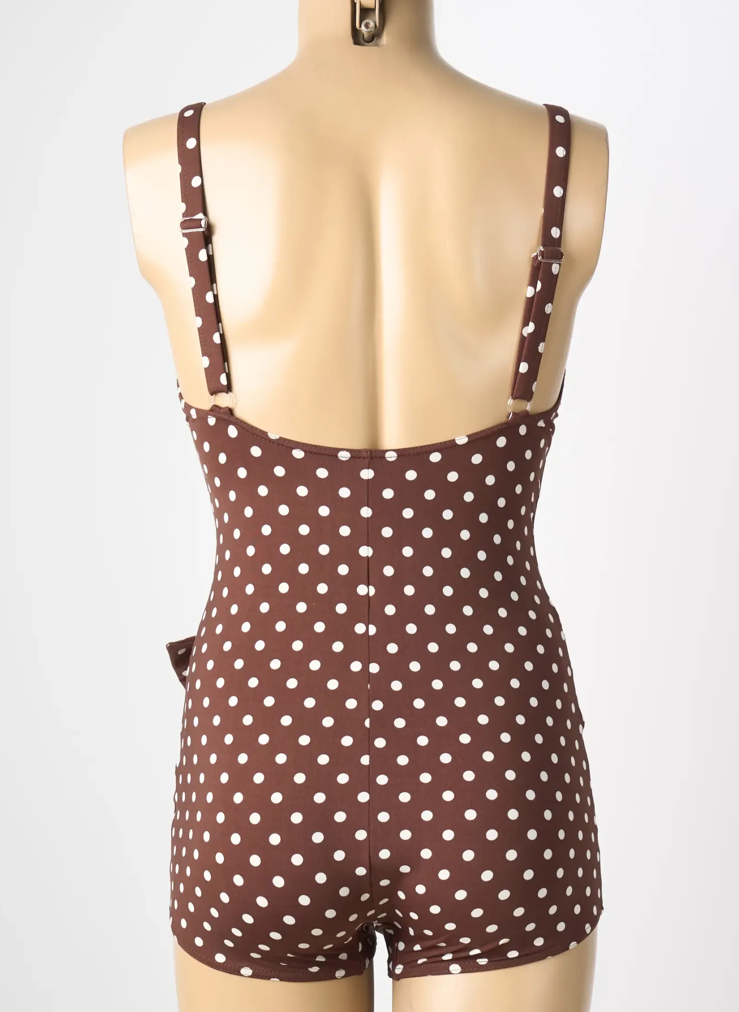 Maillot De Bain 1 Pièce Reglisse Marron Haut Soutien-gorge Balconnet