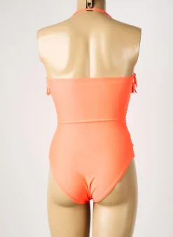 Maillot De Bain 1 Pièce Reglisse Orange Haut Soutien-gorge Balconnet