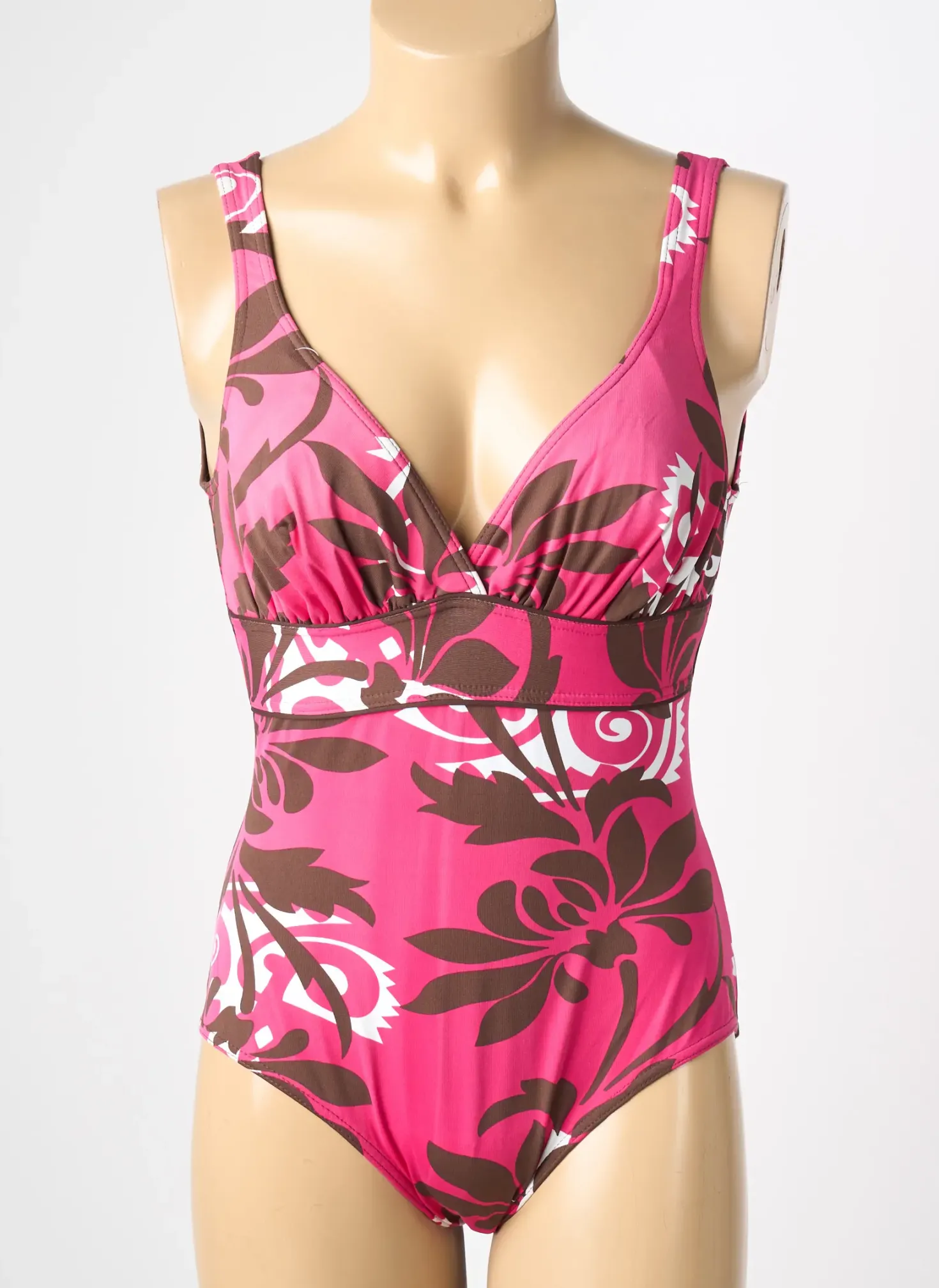 Maillot De Bain 1 Pièce Reglisse Rose Haut Soutien-gorge Balconnet