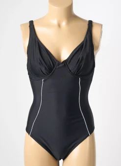 Maillot De Bain 1 Pièce Reglisse Noir Haut Soutien-gorge Balconnet