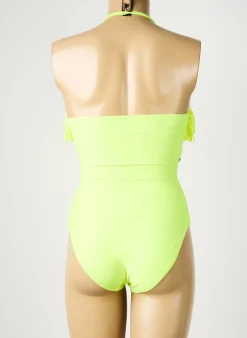 Maillot De Bain 1 Pièce Reglisse Jaune Haut Soutien-gorge Avec Mousse De Rembourrage Amovible