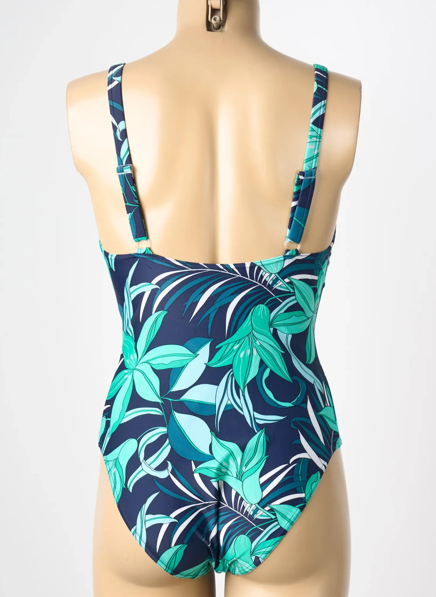 Maillot De Bain 1 Pièce Reglisse Bleu Haut Soutien-gorge Balconnet