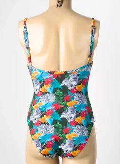 Maillot De Bain 1 Pièce Reglisse Bleu Haut Soutien-gorge Push-up