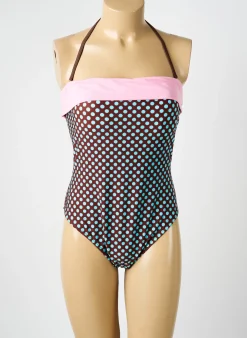 Maillot De Bain 1 Pièce Reglisse Marron Haut Bandeau