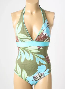 Maillot De Bain 1 Pièce Reglisse Vert Haut Soutien-gorge Balconnet