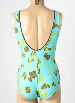 Maillot De Bain 1 Pièce Reglisse Bleu Haut Soutien-gorge Balconnet