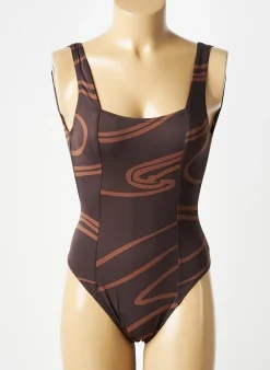 Maillot De Bain 1 Pièce Rose Pomme Marron Brassieres