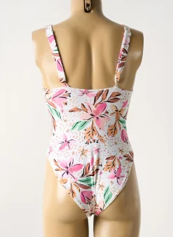 Maillot De Bain 1 Pièce Roxy Blanc Haut Soutien-gorge Moulé