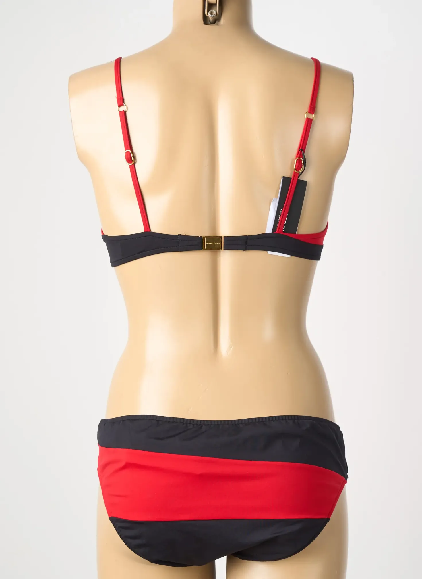 Maillot De Bain 2 Pièces Andres Sarda Rouge Haut Triangles